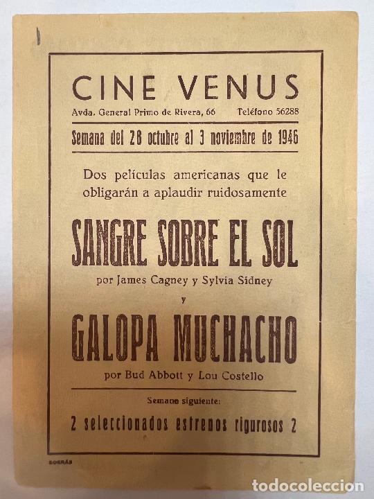 Cine: PROGRAMA DE CINE. GALOPA MUCHACHO. CON PUBLICIDAD. - Foto 2