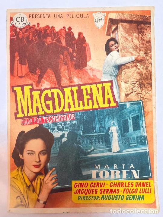 Cine: PROGRAMA DE CINE. MAGDALENA. MARTA TOREN. CON PUBLICIDAD. - Foto 1