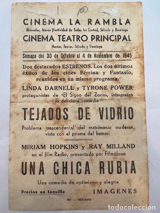 Cine: PROGRAMA DE CINE. UNA CHICA RUBIA. CON PUBLICIDAD. - Foto 2