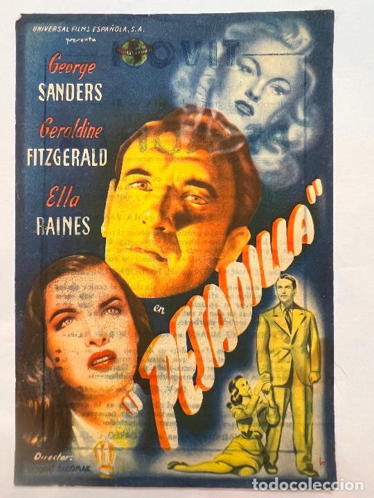 Cine: PROGRAMA DE CINE. &rdquo;PESADILLA&rdquo;. GEORGE SANDERS. CON PUBLICIDAD. - Foto 1