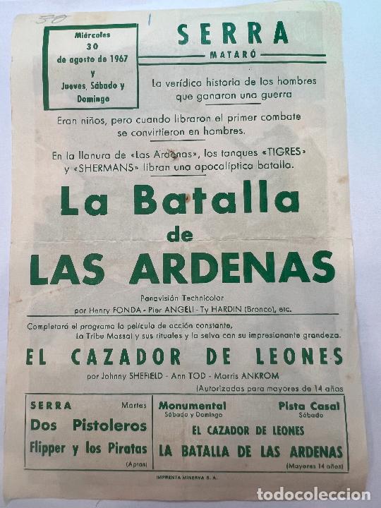 Cine: PROGRAMA DE CINE. LA BATALLA DE LAS ARDENAS. CON PUBLICIDAD. - Foto 2