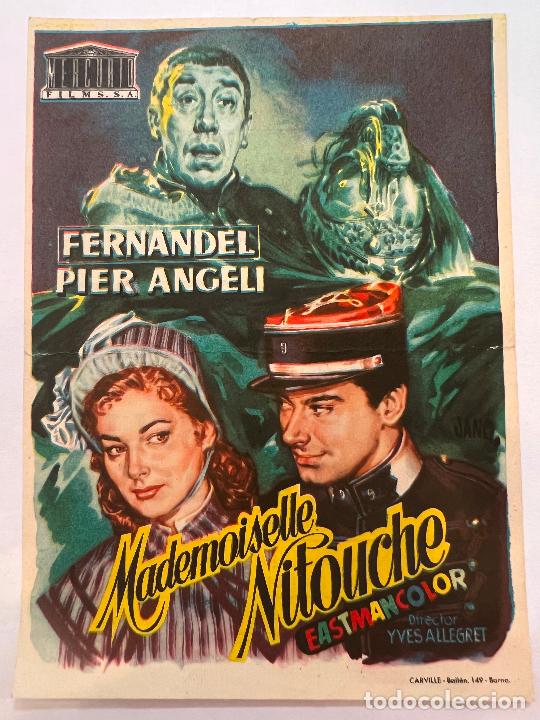 Cine: PROGRAMA DE CINE. MADEMOISELLE NITOUCHE. CON PUBLICIDAD. - Foto 1
