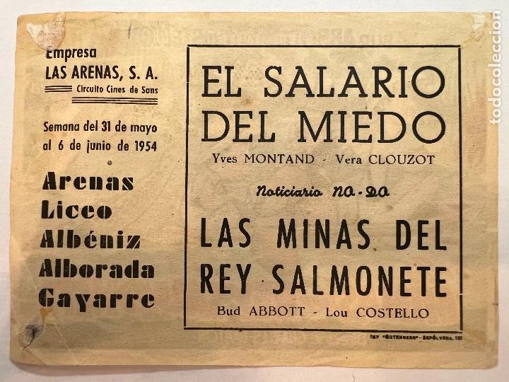 Cine: PROGRAMA DE CINE. LAS MINAS DEL REY SALMONETE. CON PUBLICIDAD. - Foto 2