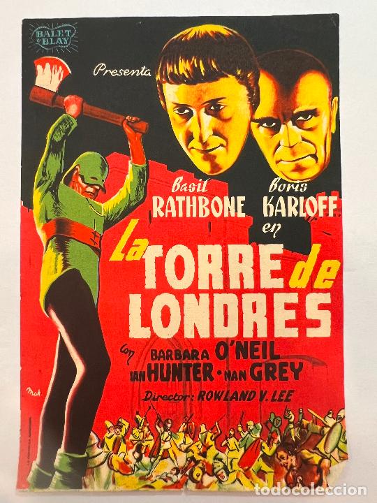 Cine: PROGRAMA DE CINE. LA TORRE DE LONDRES. CON PUBLICIDAD. - Foto 1