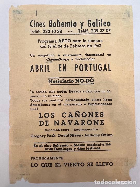 Cine: PROGRAMA DE CINE. LOS CA&Ntilde;ONES DE NAVARONE. CON PUBLICIDAD. - Foto 2