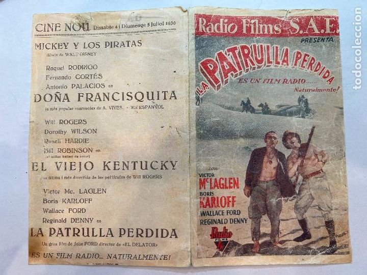 Cine: PROGRAMA DE CINE. LA PATRULLA PERDIDA. CON PUBLICIDAD. - Foto 1