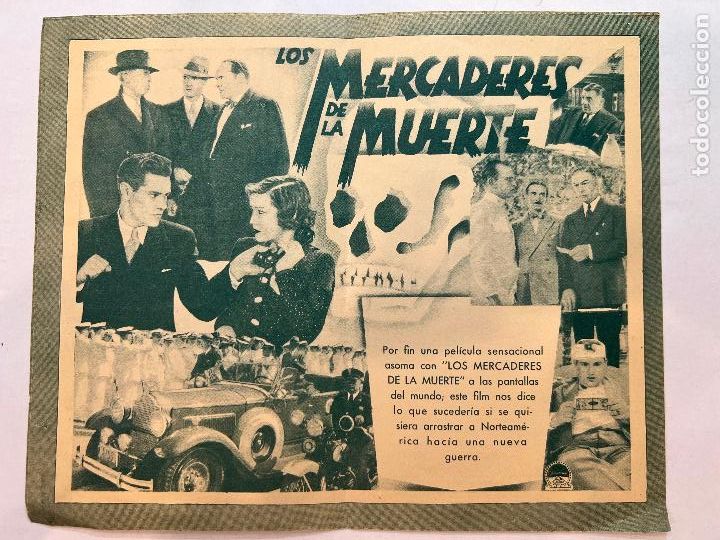 Cine: PROGRAMA DE CINE. LOS MERCADERES DE LA MUERTE. SIN PUBLICIDAD. - Foto 2