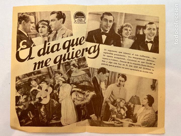 Cine: PROGRAMA DE CINE. EL DIA QUE ME QUIERAS. SIN PUBLICIDAD. - Foto 2