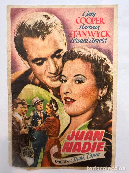 Cine: PROGRAMA DE CINE. JUAN NADIE. SIN PUBLICIDAD. - Foto 1
