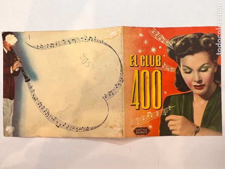 Flyers Publicitaires de Films Anciens: PROGRAMA DE CINE. EL CLUB 400. SIN PUBLICIDAD.