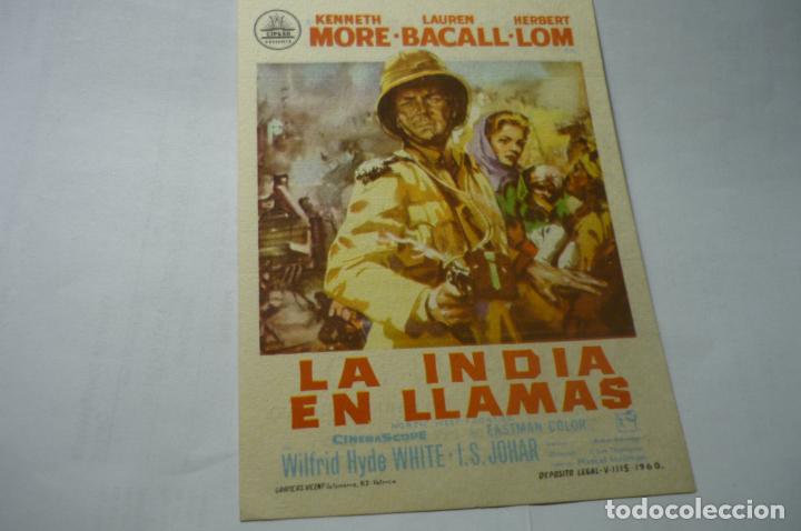 Cine: programa la india en llamas.-lauren bacall-publicidad - Foto 1