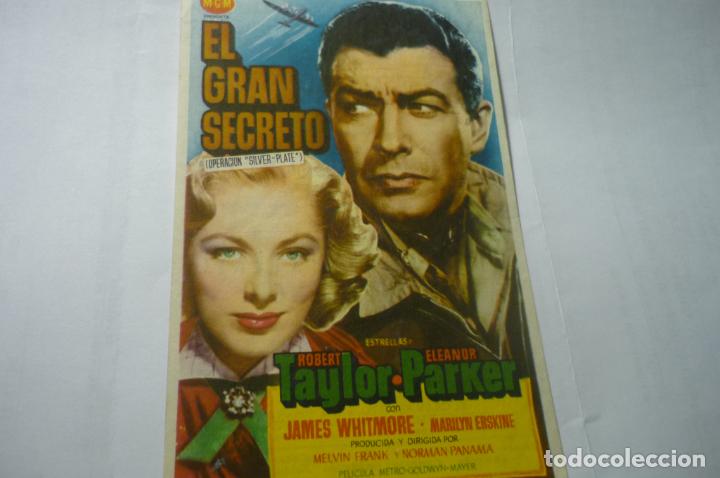 Cine: programa el gran secreto robert taylor-publicidad - Foto 1