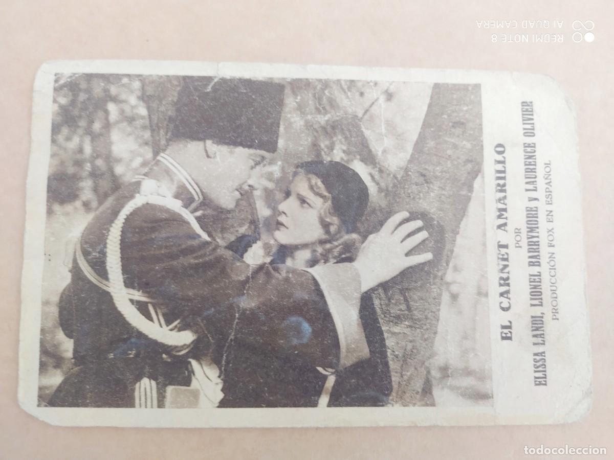  Foglietti di film di film antichi di cinema: PROGRAMA DE CINE EL CARNET AMARILLO E. LANDY LAURENCE OLIVIER 1932 TEATRO CERVANTES ALBACETE , V-1