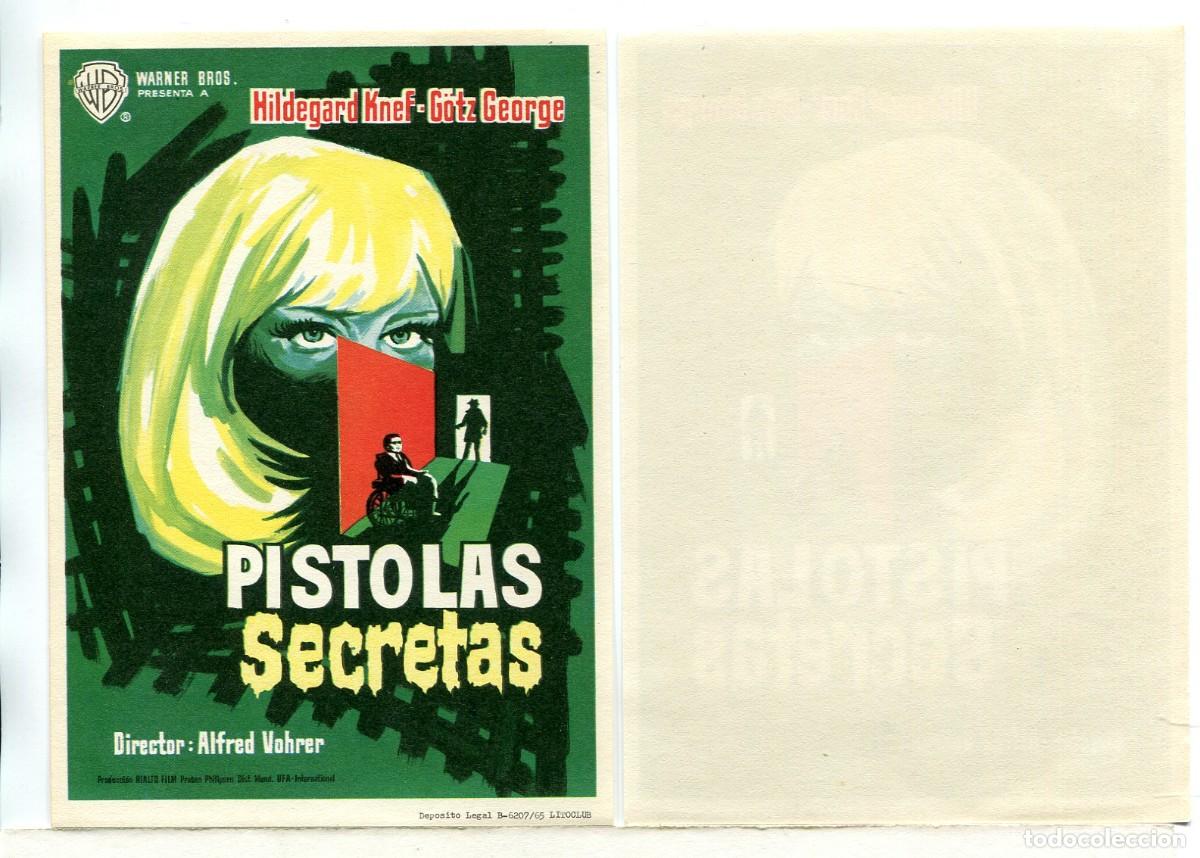 Flyers Publicitaires de films Anciens: PISTOLAS SECRETAS, con Hildegard Knef.