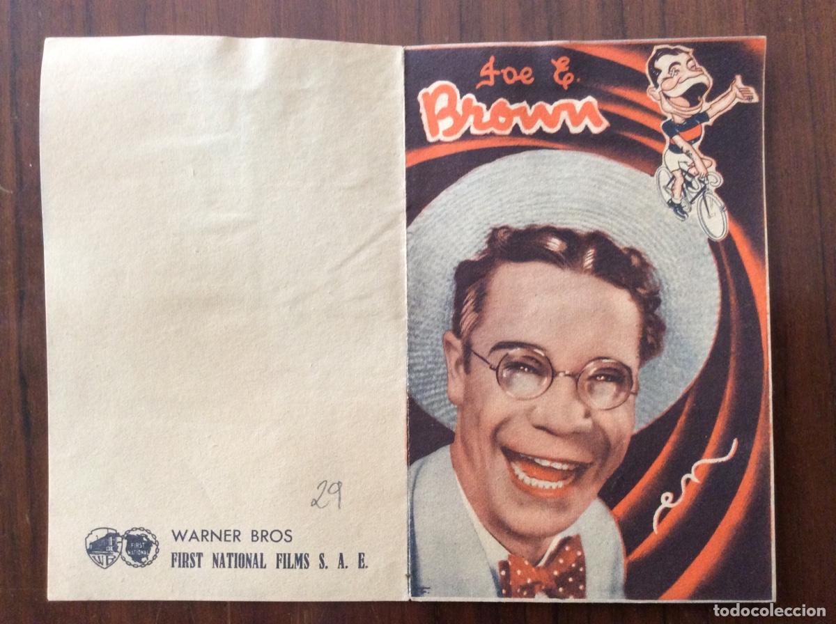 Cine: PROGRAMA DOBLE SIN CINE IMPRESO WARNER EL CAMPE&Oacute;N CICLISTA JOE E BROWN BOCAZAS - Foto 1