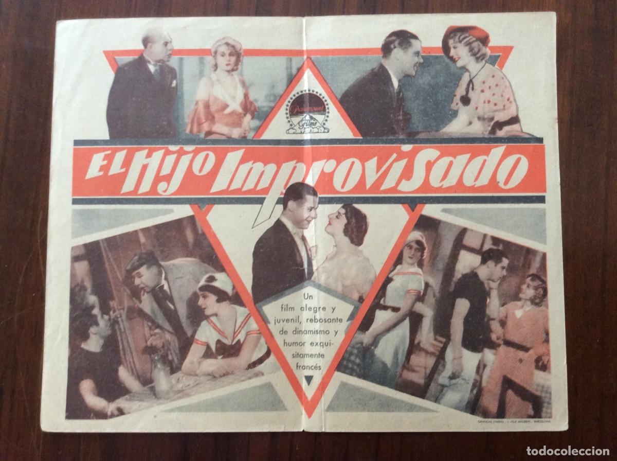 Cine: PROGRAMA DOBLE SIN CINE IMPRESO PARAMOUNT EL HIJO IMPROVISADO FERNAND GRAVEY FLORELLE - Foto 2