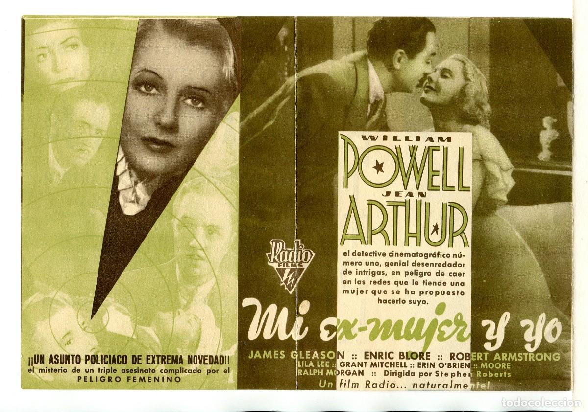  Foglietti di film di film antichi di cinema: MI EXMUJER Y YO, con Jean Harthur.
