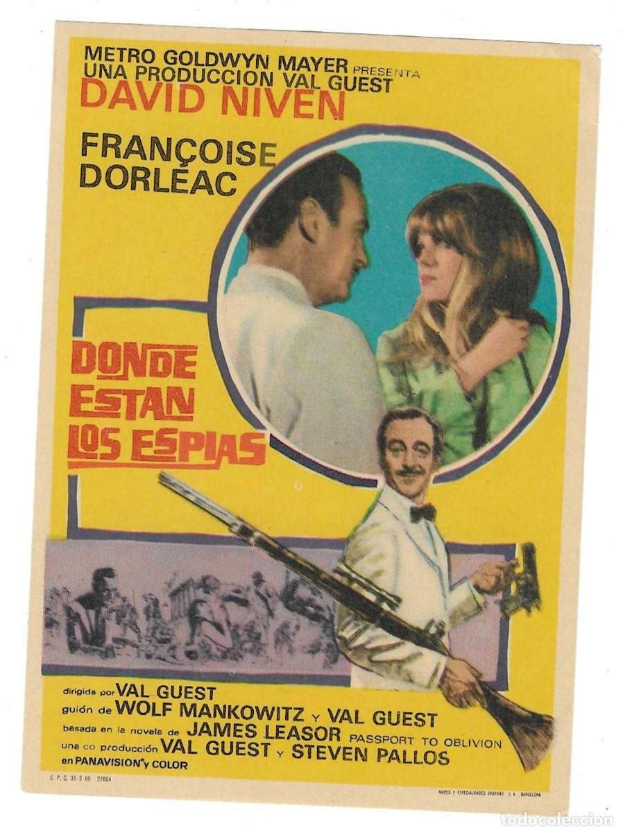 Cine: Programa Cine. Donde est&aacute;n los esp&iacute;as. David Niven. 19-1517 - Foto 1
