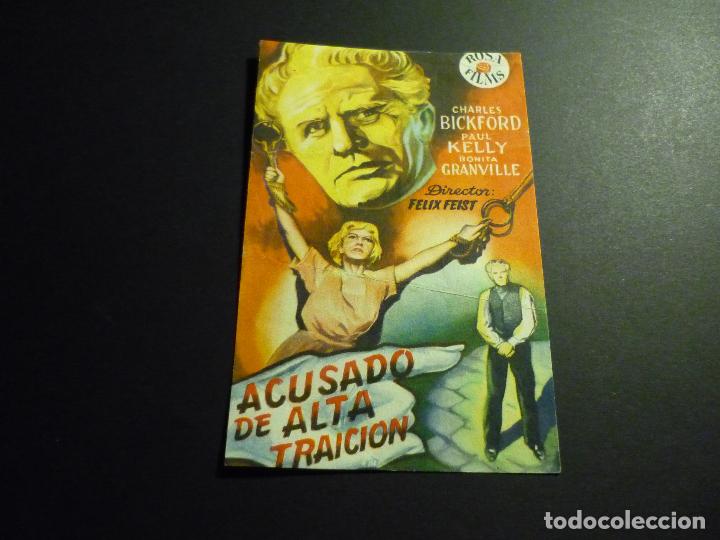 Cine: ACUSADO DE ALTA TRAICION PROGRAMA DE CINE SIN PUBLICIDAD - Foto 1