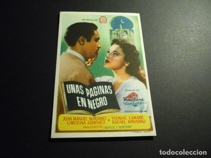 Cine: UNAS PAGINAS EN NEGRO PROGRAMA DE CINE SIN PUBLICIDAD - Foto 1
