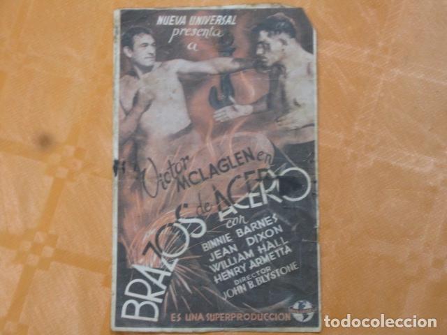 Cine: FOLLETO DE MANO - BRAZOS DE ACERO - Foto 1