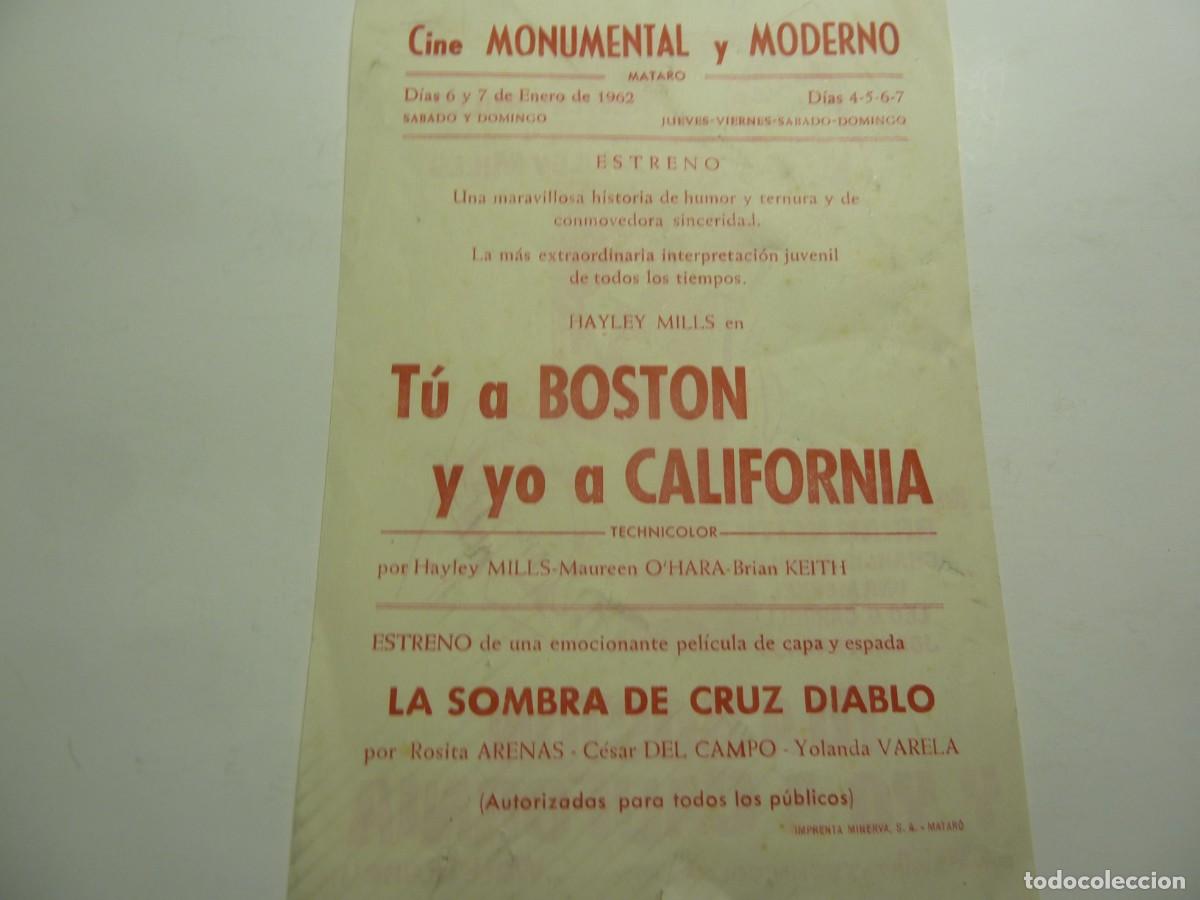 Cine: PROGRAMA LOCAL TU A BOSTON Y YO A CALIFORNIA - Foto 2