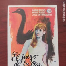 Cine: FOLLETO DE MANO - EL JUEGO DE LA OCA - SONIA BRUNO, MARIA MASIP - SIN PUBLICIDAD (150)