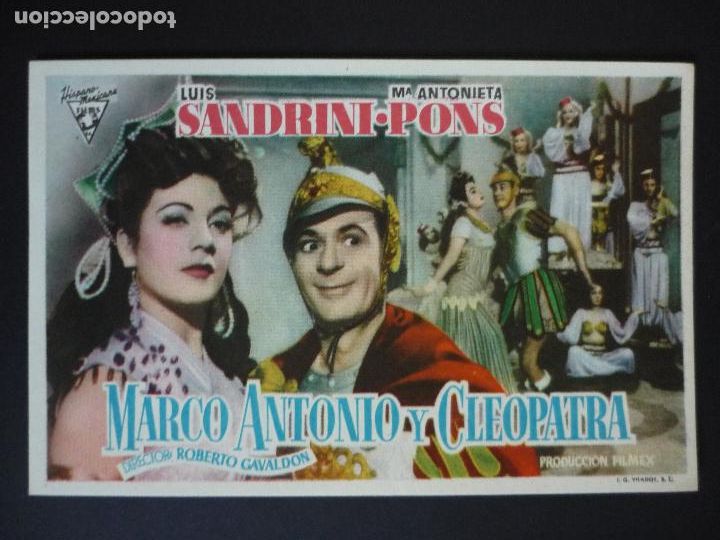 Cine: MARCO ANTONIO Y CLEOPATRA PROGRAMA DE CINE SIN PUBLICIDAD - Foto 1