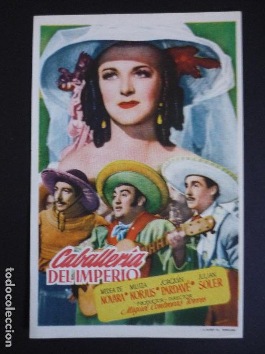 Folhetos de m&atilde;o de filmes antigos de cinema: CABALLERIA DEL IMPERIO PROGRAMA DE CINE SIN PUBLICIDAD
