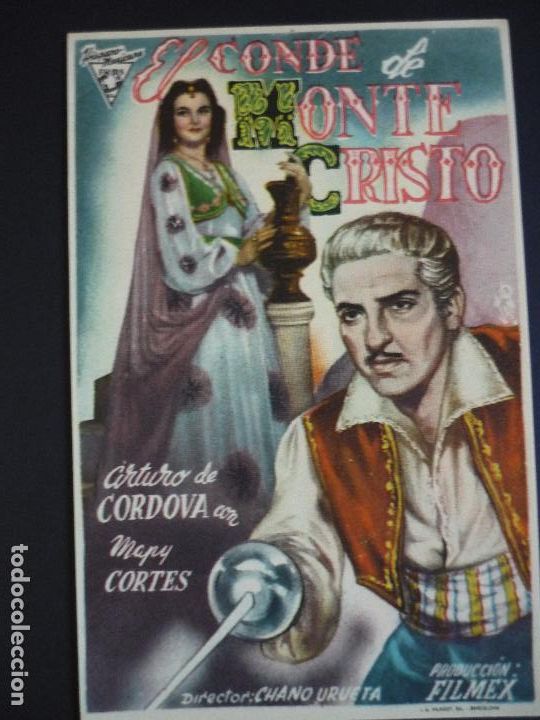 Cine: EL CONDE DE MONTECRISTO PROGRAMA DE CINE SIN PUBLICIDAD - Foto 1