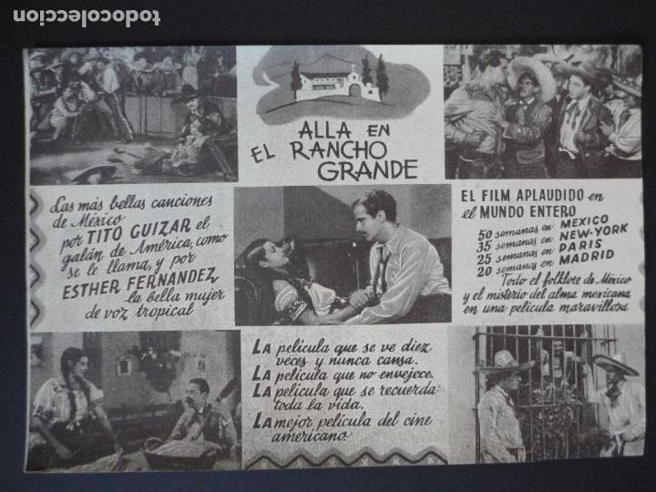 Cine: ALLA EN EL RANCHO GRANDE PROGRAMA DE CINE SIN PUBLICIDAD - Foto 2