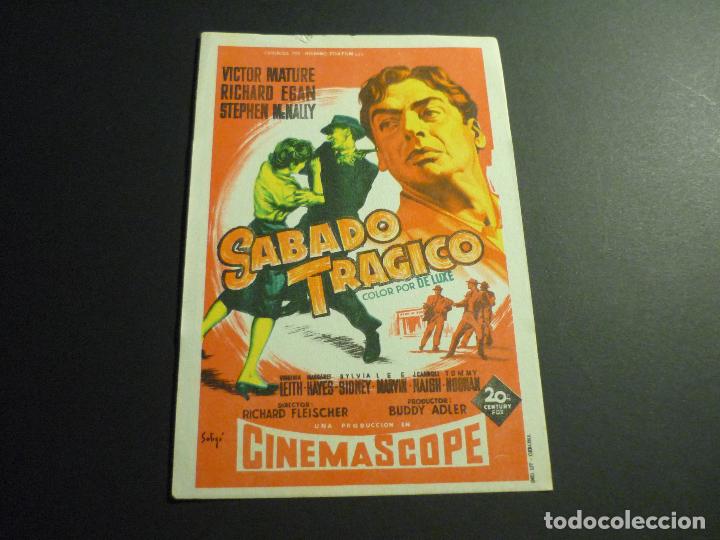 Cine: SABADO TRAGICO PROGRAMA DE CINE SIN PUBLICIDAD - Foto 1