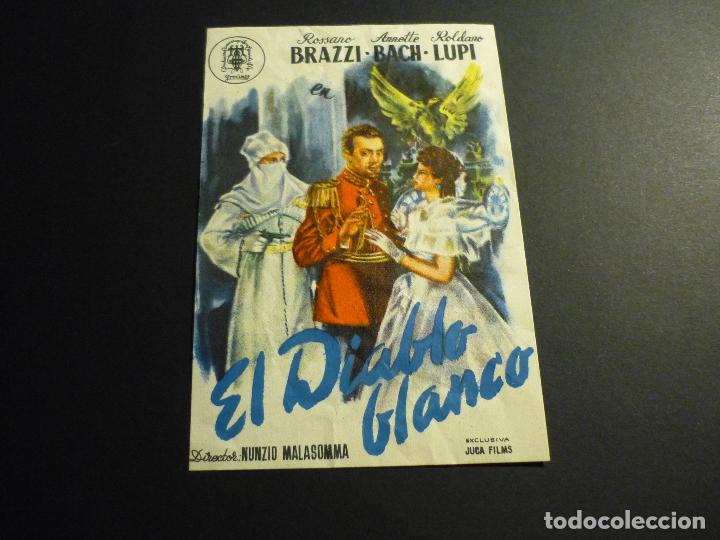 Cine: EL DIABLO BLANCO PROGRAMA DE CINE SIN PUBLICIDAD - Foto 1