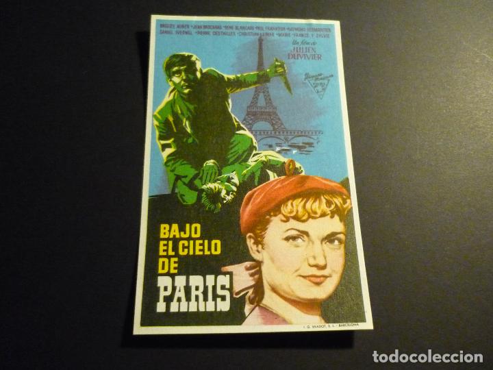 Cine: BAJO EL CIELO DE PARIS PROGRAMA DE CINE SIN PUBLICIDAD - Foto 1