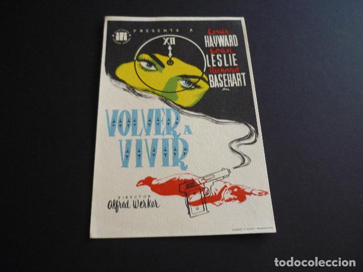 Cine: VOLVER A VIVIR PROGRAMA DE CINE SIN PUBLICIDAD - Foto 1