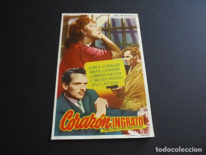 Cine: CORAZON INGRATO PROGRAMA DE CINE SIN PUBLICIDAD - Foto 1