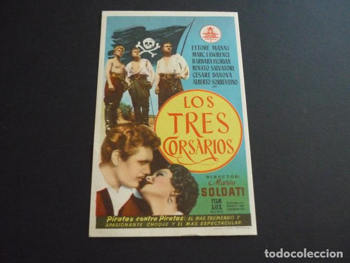 Cine: LOS TRES CORSARIOS PROGRAMA DE CINE SIN PUBLICIDAD
