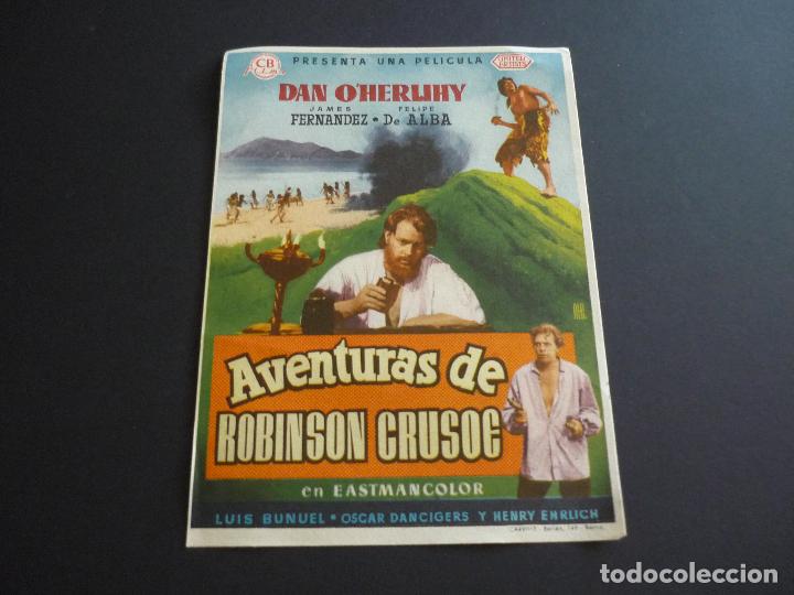 Cine: AVENTURAS DE ROBINSON CRUSOE PROGRAMA DE CINE SIN PUBLICIDAD - Foto 1