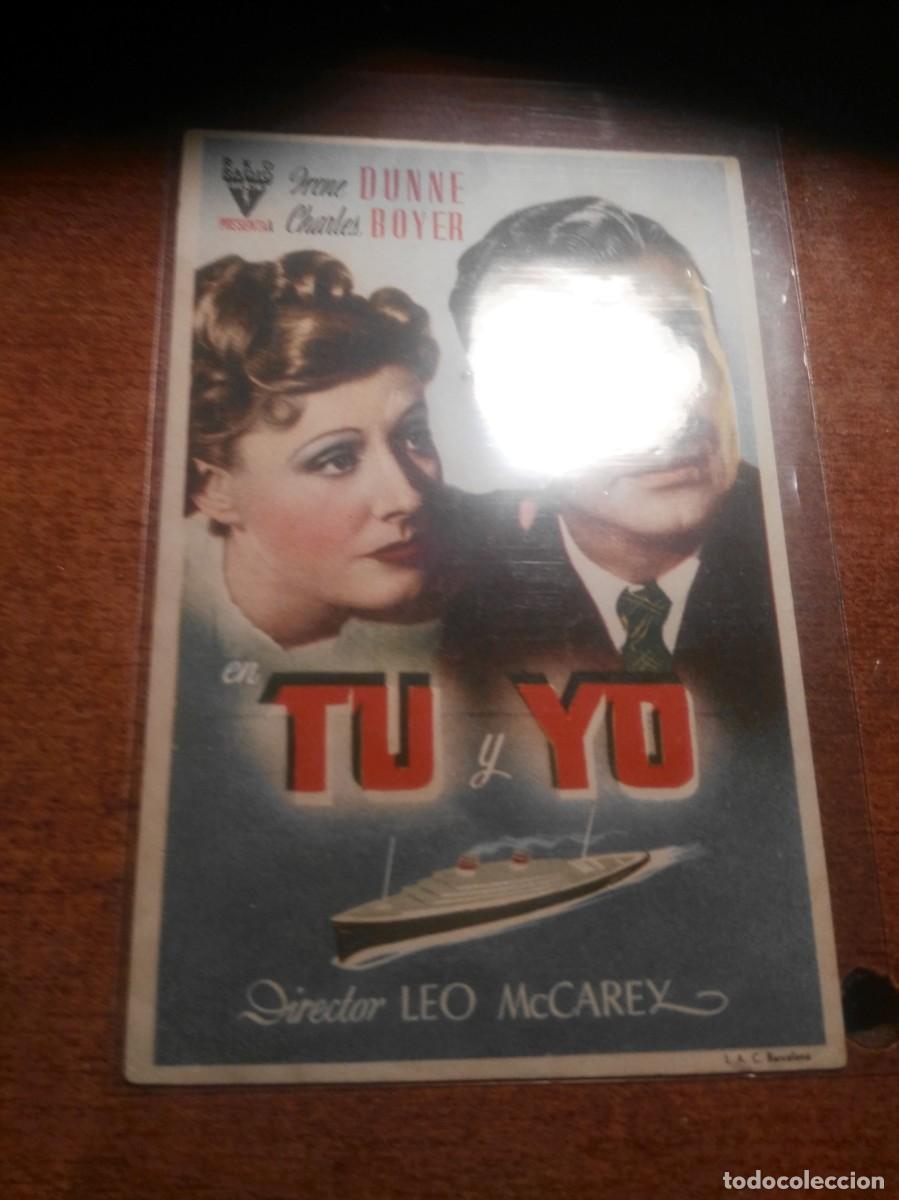 Cine: PROGRAMA O FOLLETO DE MANO DE CINE t&uacute; y yo - Foto 1