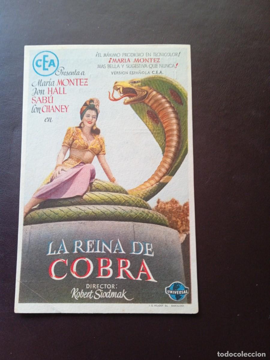  Foglietti di film di film antichi di cinema: La reina de Cobra con publicidad Teatro Villamarta Jerez