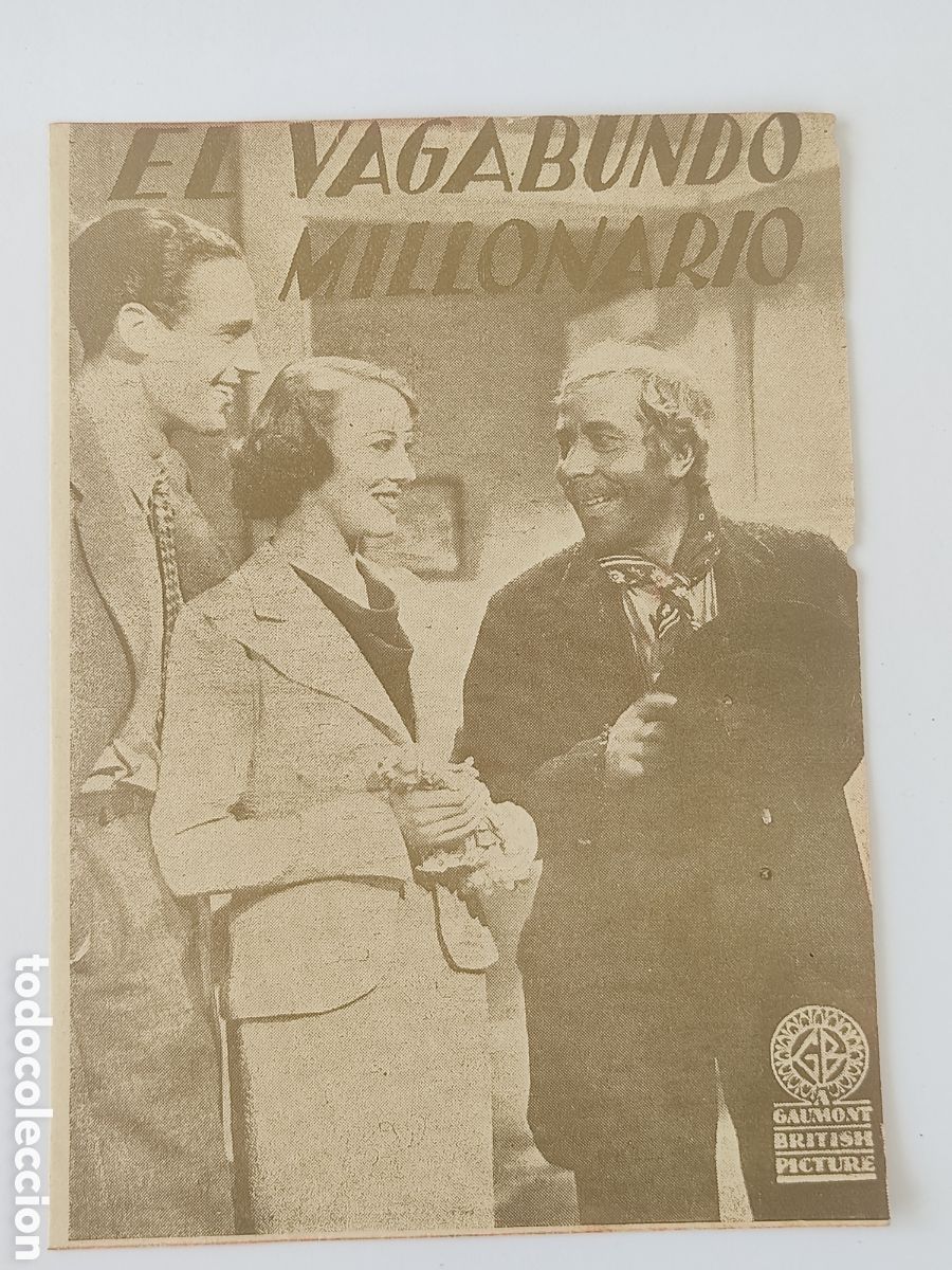 Cine: programa de cine el vagabundo millonario A&ntilde;os 30 - Foto 1