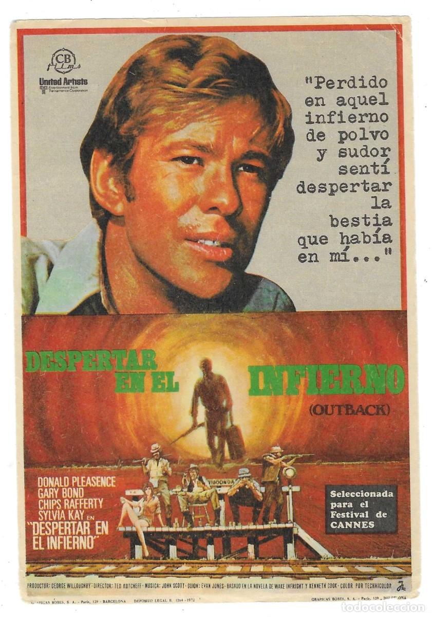  Foglietti di film di film antichi di cinema: Programa Cine. Despertar en el Infierno. Donald Pleasence. 19-1545