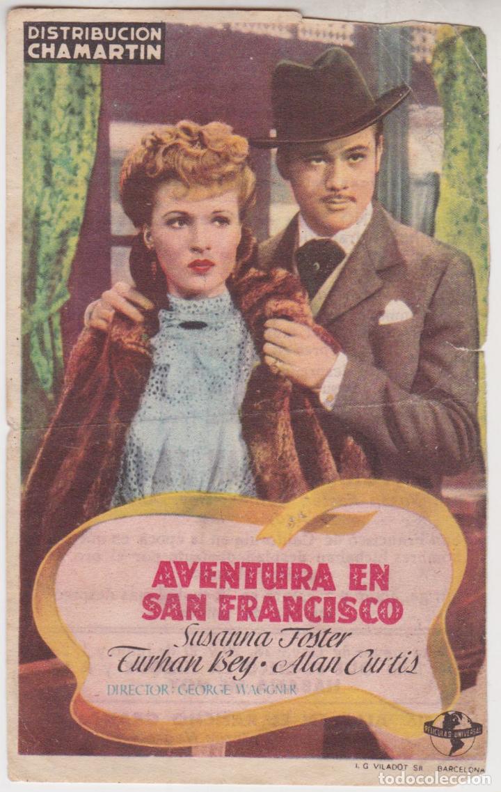 Cinema: PROGRAMA DE CINE, AVENTURA EN SAN FRANCISCO, SUSSANA FOSTER - CASINO Y MODERNO - 1949