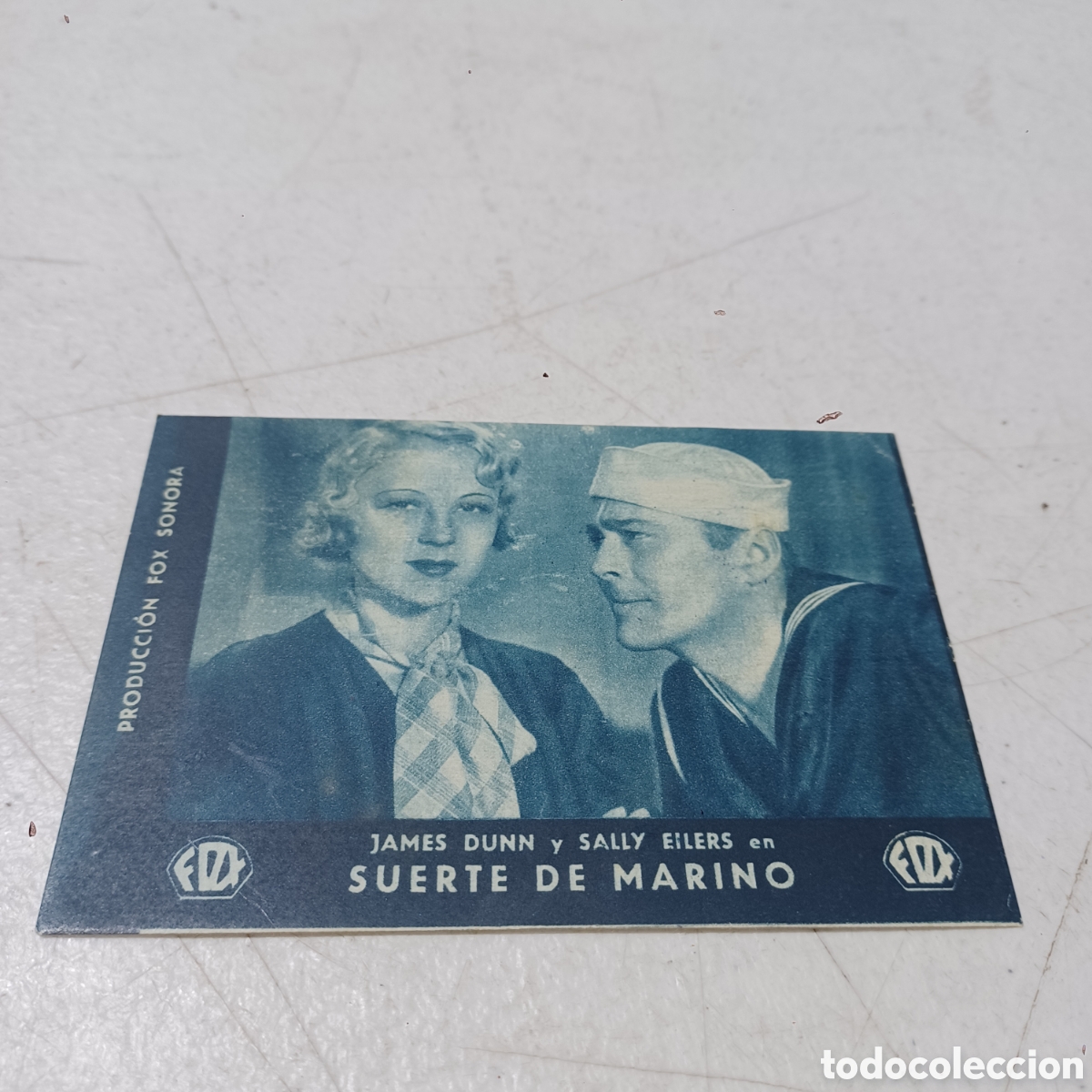 Cine: SUERTE DE MARINO programa de mano cart&oacute;n