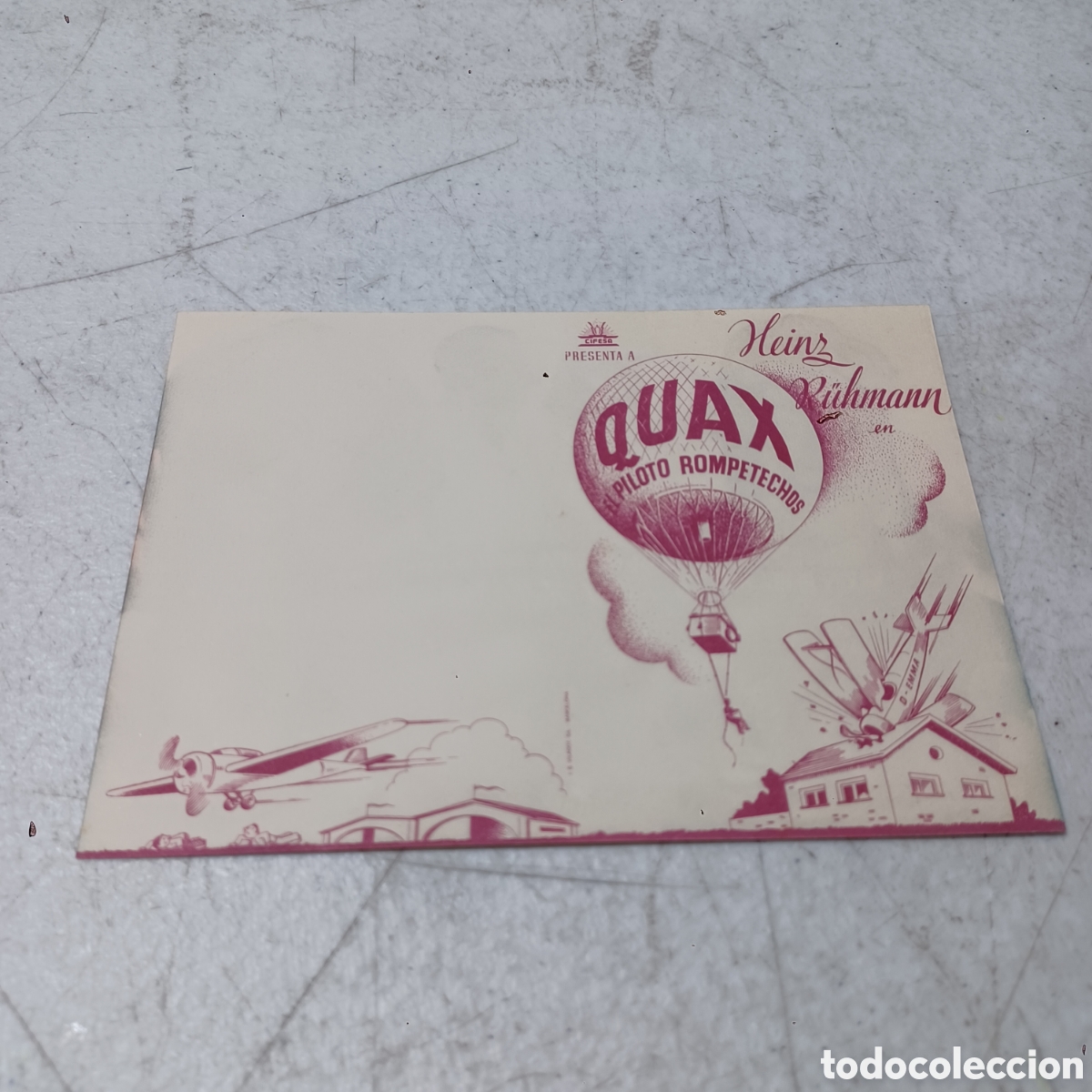 Cine: QUAX EL PILOTO ROMPETECHOS PROGRAMA DE MANO - Foto 1