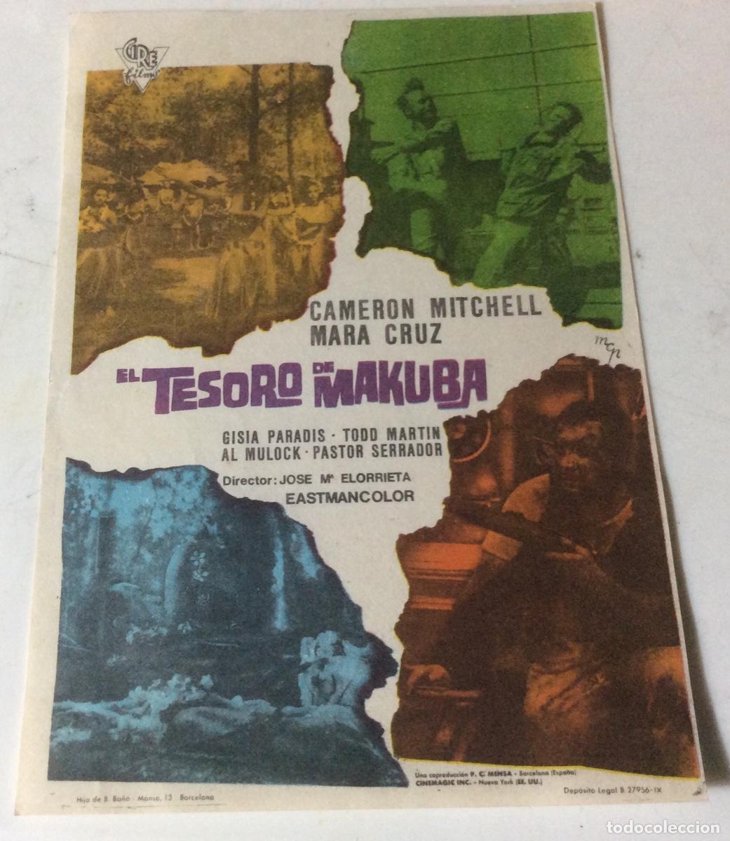 Cinema: FOLLETO DE MANO EL TESORO DE MAKUBA. SIN PUBLICIDAD