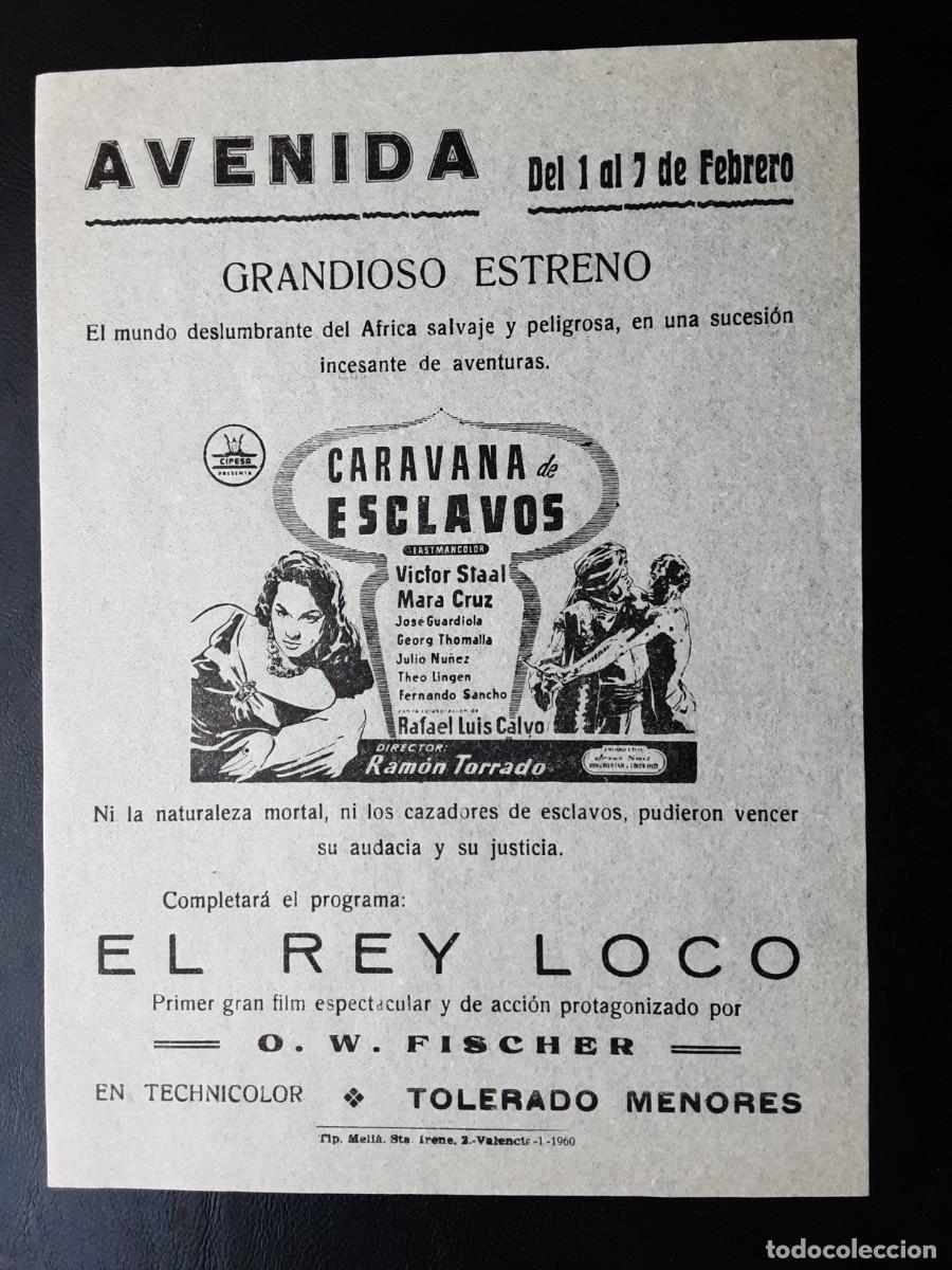 Cine: Caravana de esclavos, V&iacute;ctor Staal y Mara Cruz, programa local Cifesa 1960