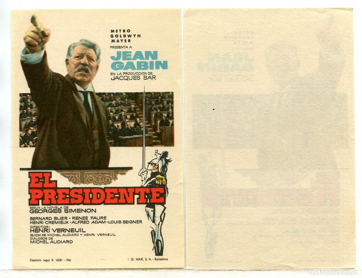 Cine: EL PRESIDENTE, con Jean Gabin. - Foto 1