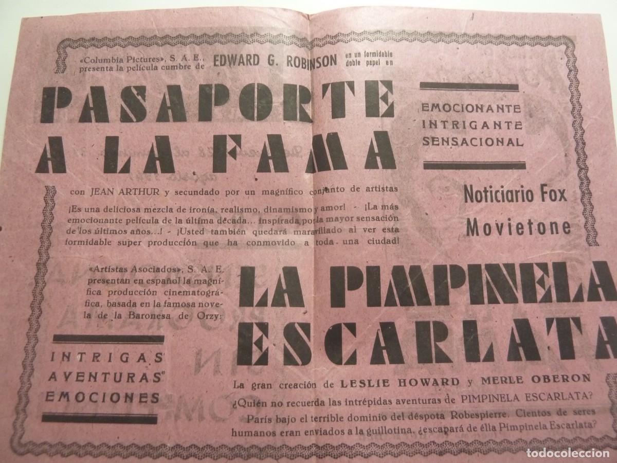 Cine: PROGRAMA LOCAL PASAPORTE A LA FAMA 1941 - Foto 2