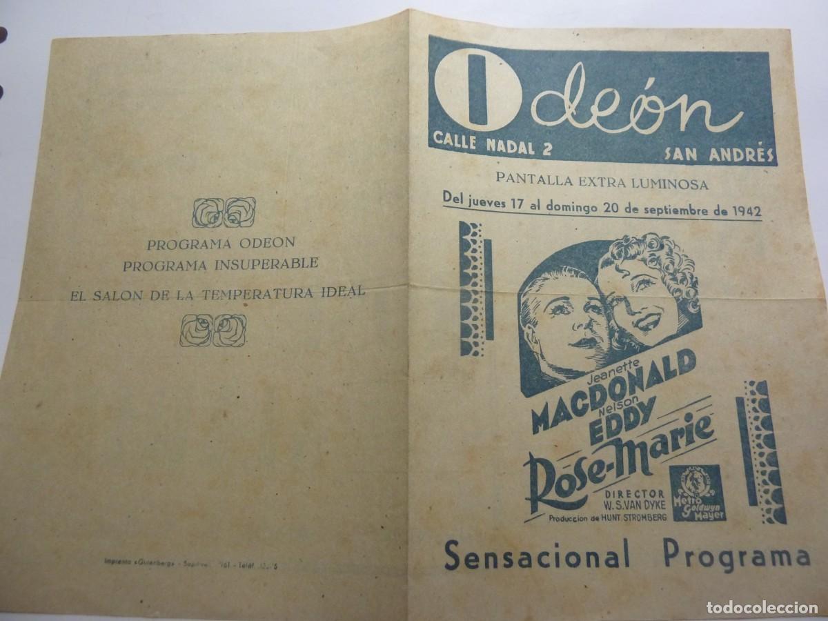 Cine: PROGRAMA LOCAL ROSE-MARIE 1942 - Foto 1